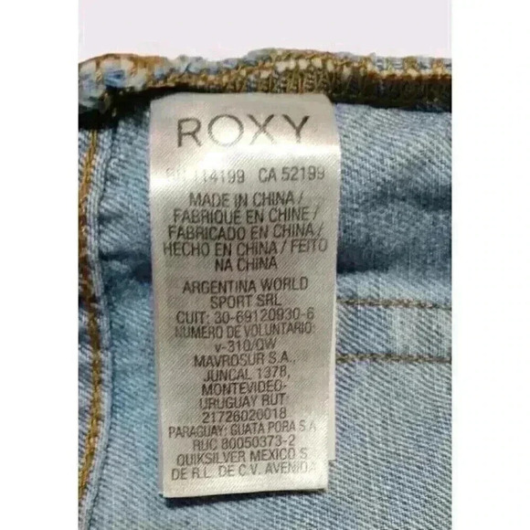 Roxy Women's Size 28 Blue Cut Off Light Wash Denim Shorts Cotton Jeans - Picture 8 of 10